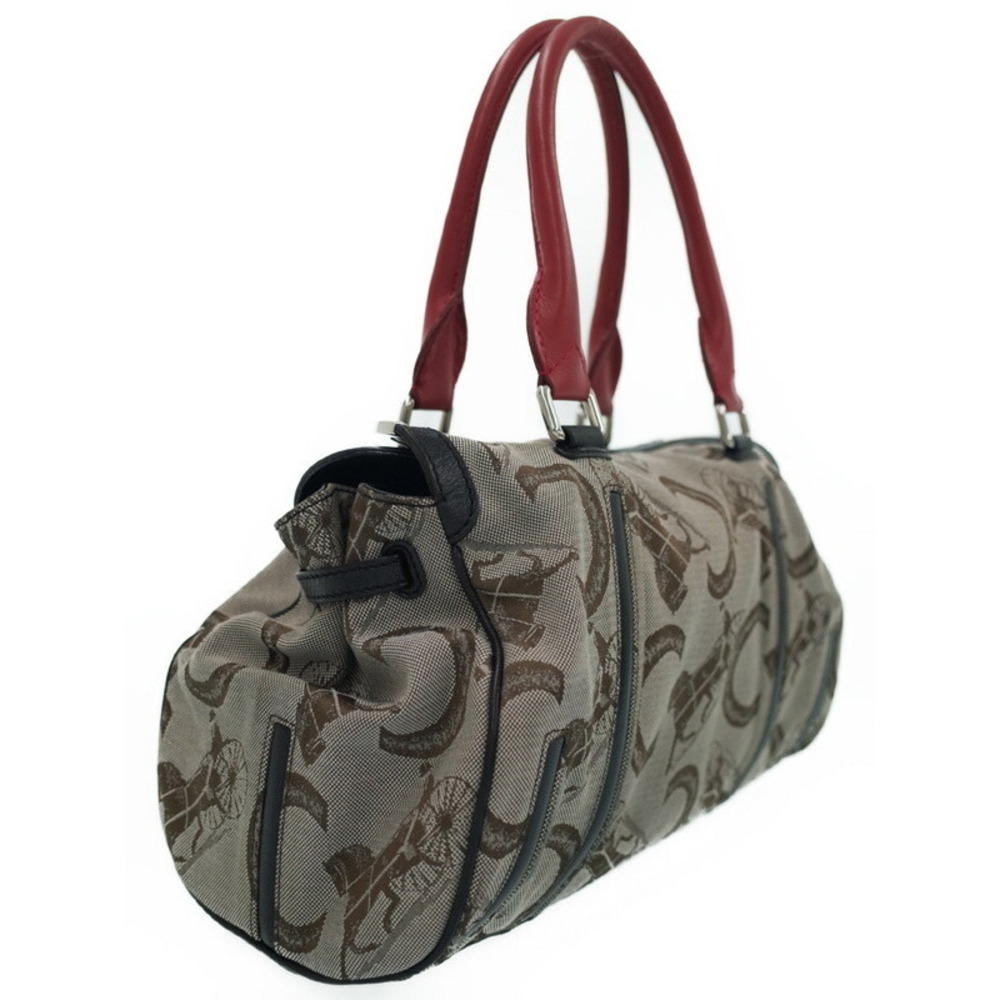 Celine canvas beige Sulky Tote red brown Bag